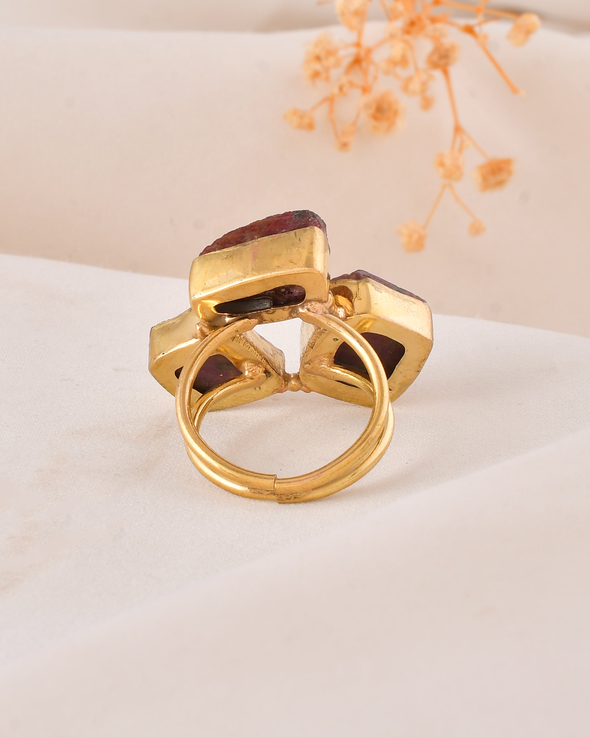 Majestic Ruby Dandiya Statement Ring